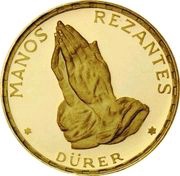 250 Pesetas Guineanas Dürer's Praying Hands reverse image