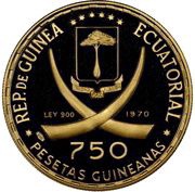 750 Pesetas Guineanas Rome obverse image
