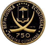 750 Pesetas Guineanas Rome obverse image