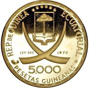 5000 Pesetas Guineanas Francisco Macias obverse image