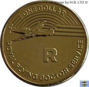 1 Dollar - Elizabeth II 4th Portrait - The Great Aussie Coin Hunt - Letter R, Australia, 2019 reverse image