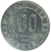 100 Francos CFA Essai reverse image