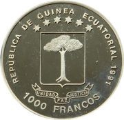 1000 Francos CFA Brandenburg Gate obverse image