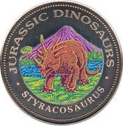 1000 Francos CFA Styracosaurus reverse image