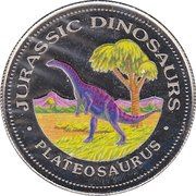 1000 Francos CFA Plateosaurus reverse image