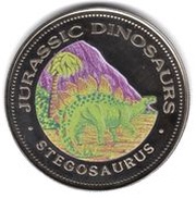 1000 Francos CFA Stegosaurus reverse image