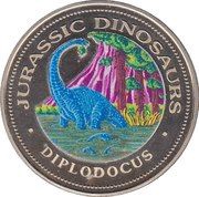 1000 Francos CFA Diplodocus reverse image