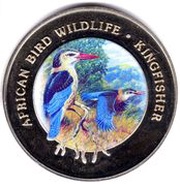 1000 Francos CFA Kingfisher reverse image
