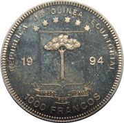 1000 Francos CFA St. Bernard obverse image