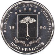 1000 Francos CFA Dali obverse image