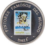 1000 Francos CFA Dali reverse image