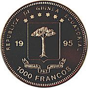 1000 Francos CFA Baseler Taube obverse image