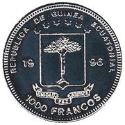 1000 Francos CFA Olympic Games Stamp obverse image