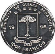 1000 Francos CFA Olympic Games Stamp obverse image