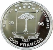 1000 Francos CFA Carlos el Grande Carlomagno obverse image