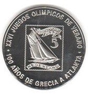 1000 Francos CFA Summer Olympic Games in Atlanta, Equatorial Guinea, 1998 reverse image