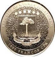 1000 Francos CFA Giraffe obverse image