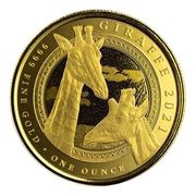3000 Francos CFA Giraffe reverse image