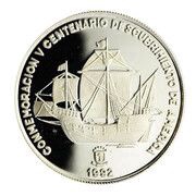 7000 Francos CFA Discovery of America, Equatorial Guinea, 1991 reverse image