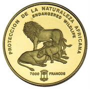 7000 Francos Lions reverse image