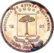 7000 Francos CFA Soccer - USA 1994 obverse image