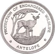 7000 Francos CFA Antelope reverse image