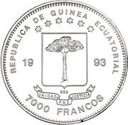 7000 Francos CFA Allosaurus obverse image