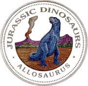 7000 Francos CFA Allosaurus, Equatorial Guinea, 1993 reverse image