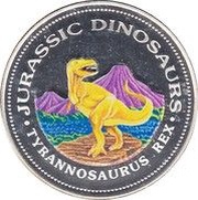 7000 Francos CFA Tyrannosaurus Rex reverse image