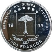 7000 Francos CFA Tinguely obverse image