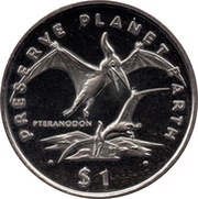 1 Dollar Pteranodon reverse image