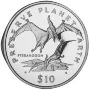 10 Dollars Pteranodon reverse image