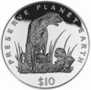 10 Dollars Cheetah reverse image