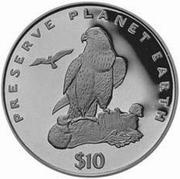 10 Dollars Laner falcon reverse image