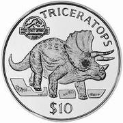 10 Dollars Jurassic Park reverse image