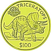 100 Dollars Jurassic Park, Eritrea, 1997 reverse image