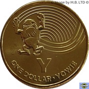 1 Dollar - Elizabeth II 4th Portrait - The Great Aussie Coin Hunt - Letter Y, Australia, 2019 reverse image
