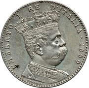 2 Lire / 4⁄10 Rial - Umberto I obverse image