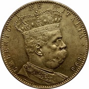 5 Lire / 1 Thaler / 1 Rial - Umberto I obverse image