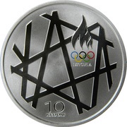 10 Krooni 2008 Summer Olympics in Beijing, Estonia, 2008 reverse image