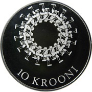 10 Krooni Estonian Song and Dance Festivals, Estonia, 2009 reverse image
