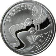 10 Krooni XXI Olympic Winter Games, Estonia, 2010 reverse image