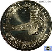 1 Dollar - Elizabeth II 4th Portrait - The Great Air Race - Alliance P.2 Endeavour, Australia, 2019 reverse image