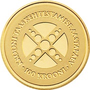 100 Krooni Estonian Kroon, Estonia, 2002 reverse image
