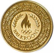100 Krooni Olympic Games reverse image