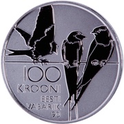 100 Krooni 90th Anniversary of Republic reverse image