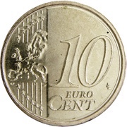 10 Euro Cents 2nd map reverse image