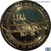 1 Dollar - Elizabeth II 4th Portrait - The Great Air Race - Caudron G4, Australia, 2019 reverse image