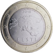 1 Euro 2nd map obverse image