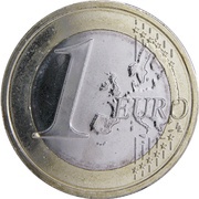 1 Euro 2nd map reverse image